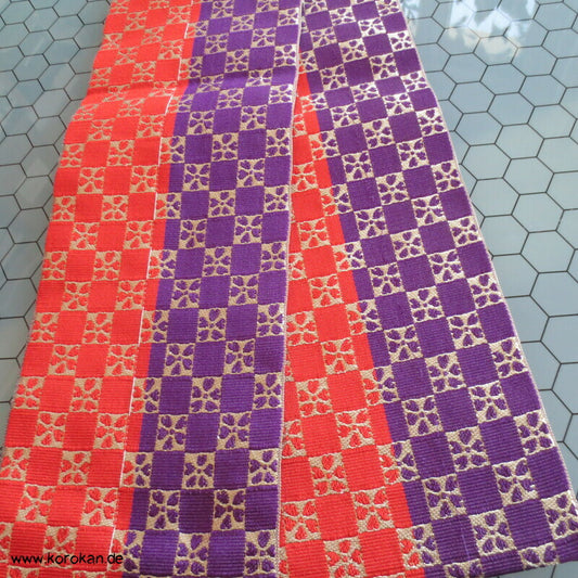 buntes Schachbrett Hanhaba Obi unterschiedliche Seiten