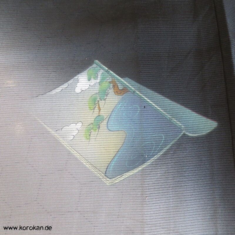 Shikishi Rho Seide Hitoe Homongi Kimono, halbtransparent