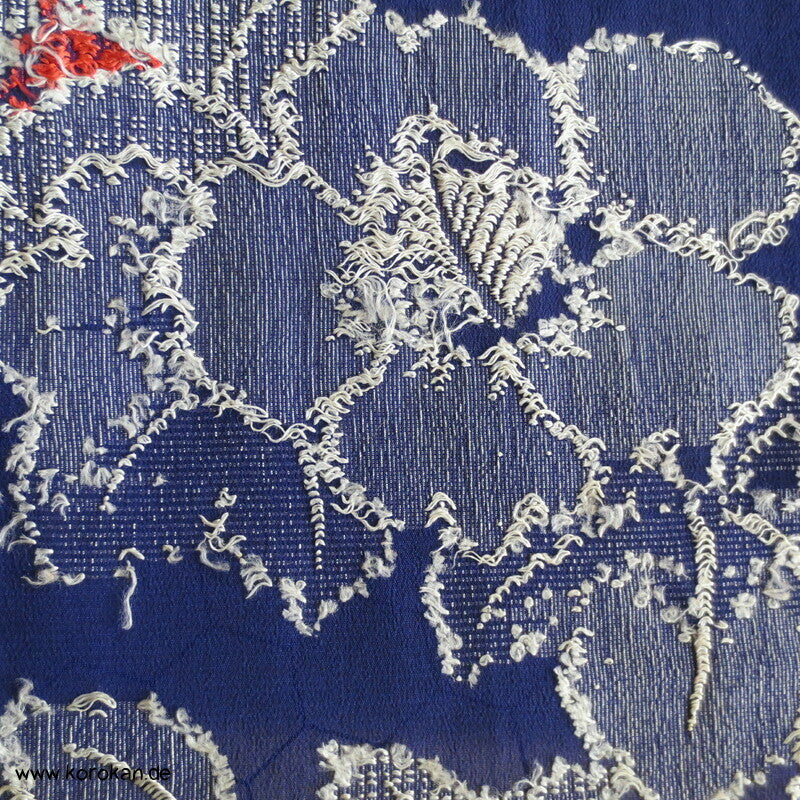 Blüten Rondelle Hitoe ungefütterter Kimono, Jacquard Decoupè