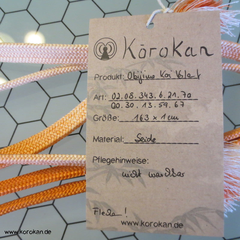 lachs, blassrosa Verlauf Obijime, geflochten, Koi