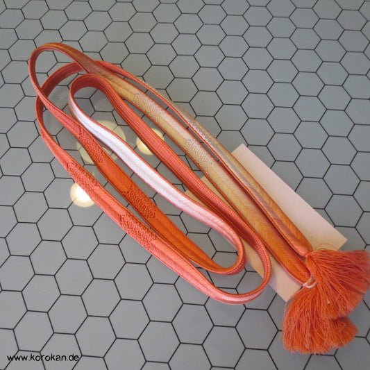 lachs - weiß Verlauf Obijime, geflochten, Koi