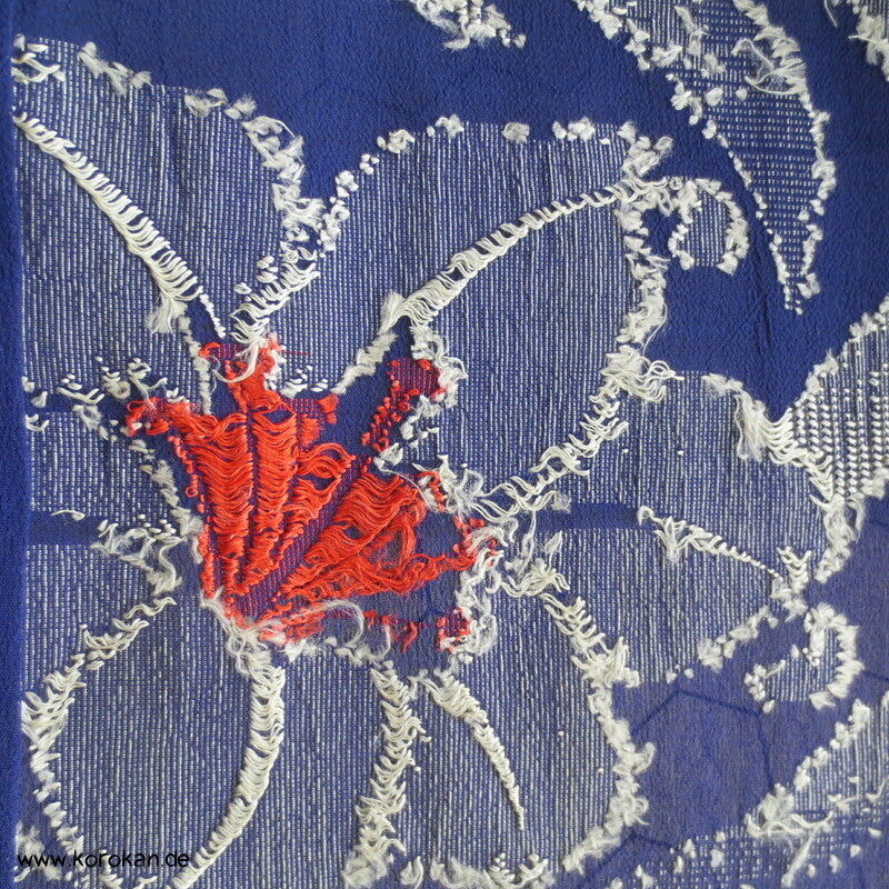 Blüten Rondelle Hitoe ungefütterter Kimono, Jacquard Decoupè