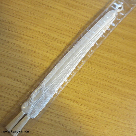 Haori Himo - Seide, reinweiß, Fischgrätenmuster