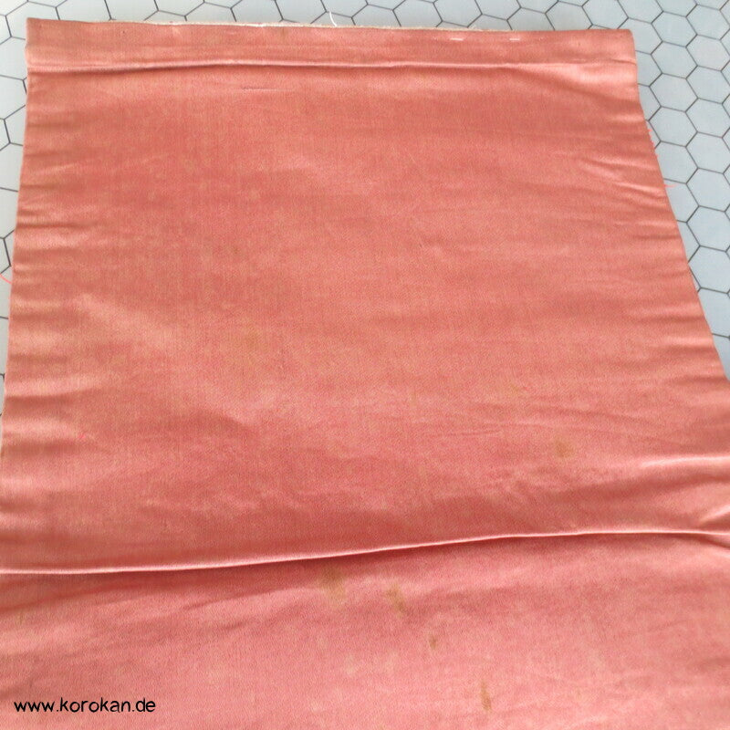 Kraniche auf Kiefern, antiker Japan Nagoya Seidenbrokat Obi, nur Material