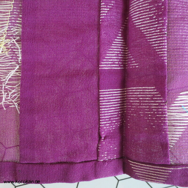 Libellen, Asanoha Geflecht Hitoe Seiden Jacquard Decoupé Kimono