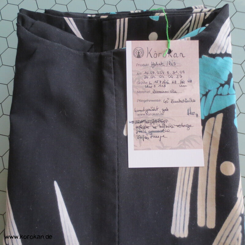 türkise Iris Yukata Baumwoll Kimono