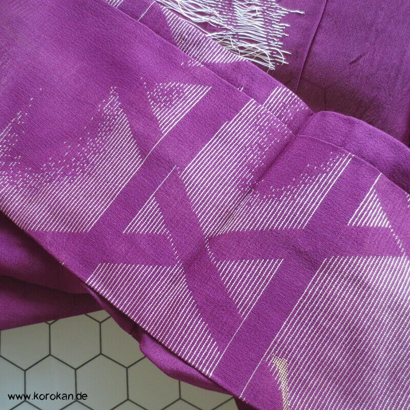 Libellen, Asanoha Geflecht Hitoe Seiden Jacquard Decoupé Kimono