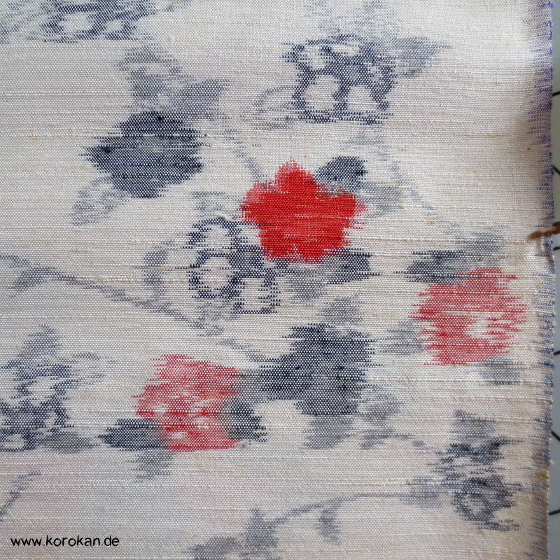 Umezweige Kasuri Tsumugi Kimono Seide