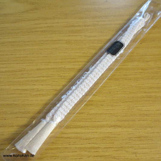 Haori Himo - Seide, weiß, körnige Flechtung