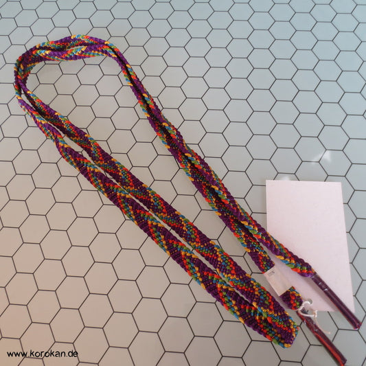 regenbogen auf violett Obijime, geflochten