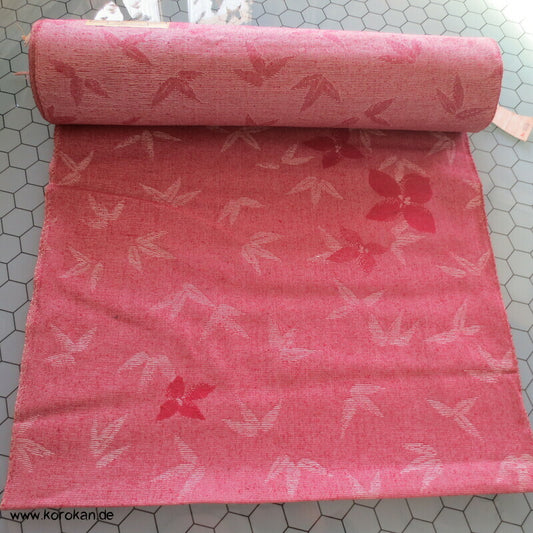 japanischer Bambusblätter Kimono Wollmischjacquard