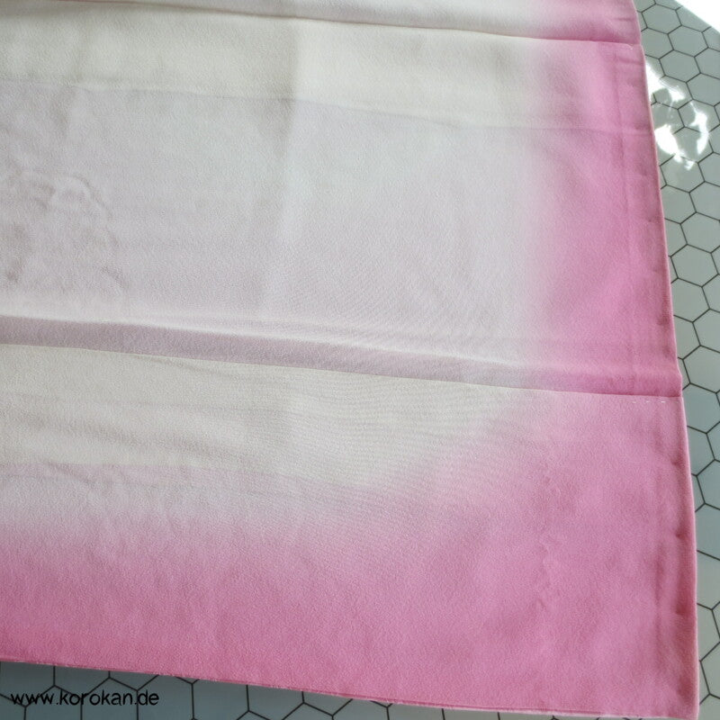 rosa mit Golddruck/ -stickerei Furisode Kimono