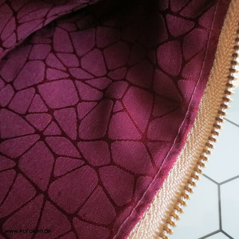 japanische Upcycling Meisen Tasche mit Reißverschluss, Varianten