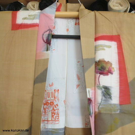 abtrakte Blumen Shikishi Meisen modernistische Haori