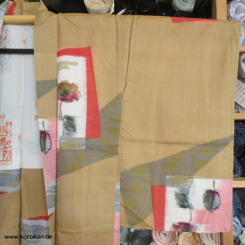 abtrakte Blumen Shikishi Meisen modernistische Haori