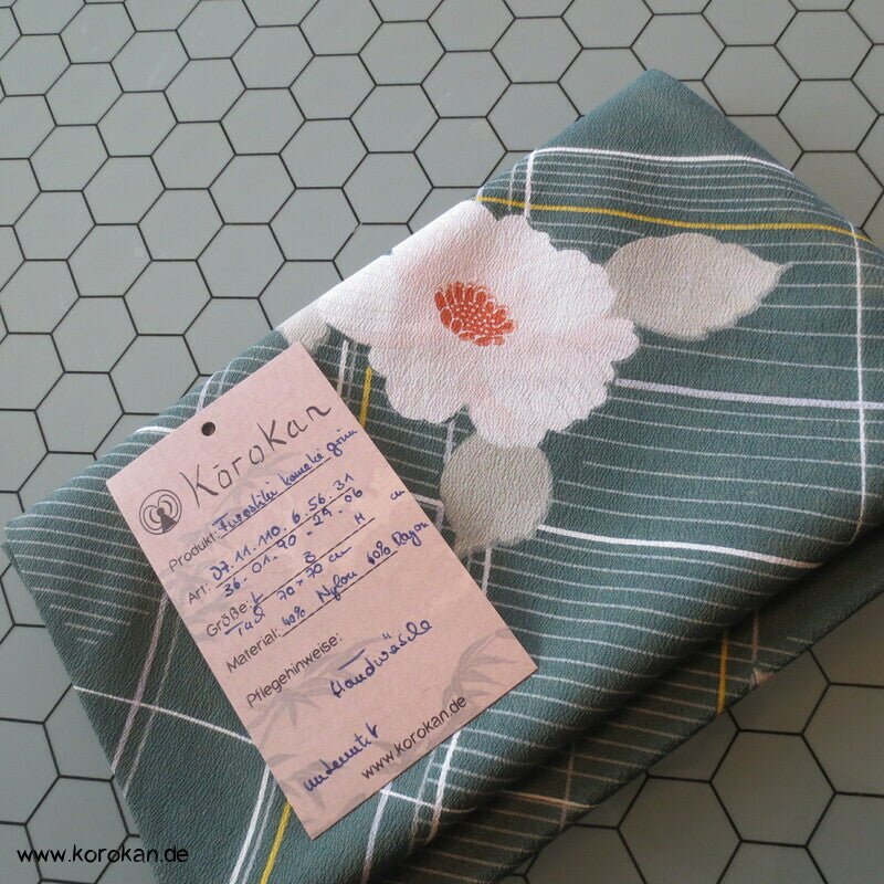 Furoshiki, Vintage unbenutzt, Kamelie