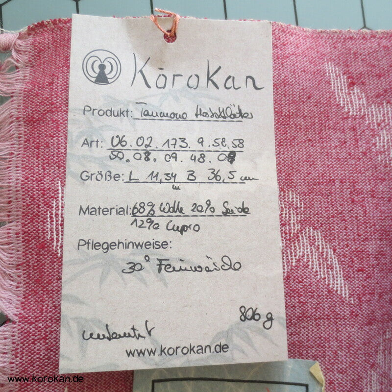 japanischer Bambusblätter Kimono Wollmischjacquard