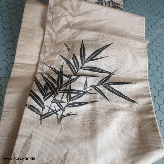 Bambus gewebt Nagoya Obi, defekt, nur Material