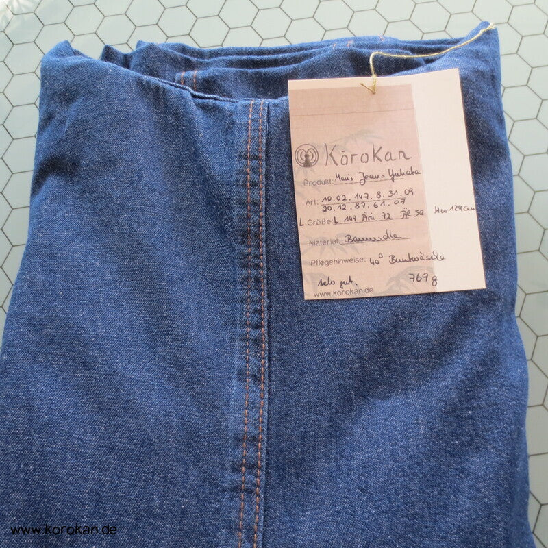 Jeans Kimono, Yukata oder Hitoe, Baumwolldenim, groß