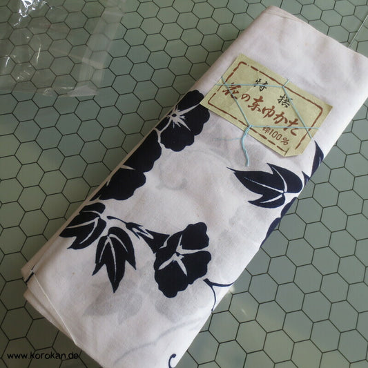 Ackerwinden Blaudruck Yukata Kimono Baumwoll Stoff