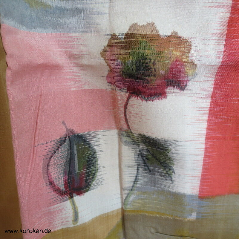 abtrakte Blumen Shikishi Meisen modernistische Haori