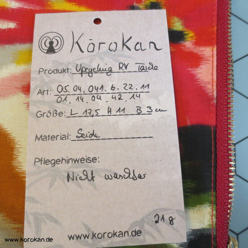 japanische Upcycling Meisen Tasche mit Reißverschluss, Varianten