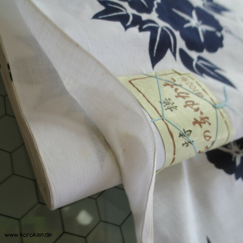 Ackerwinden Blaudruck Yukata Kimono Baumwoll Stoff