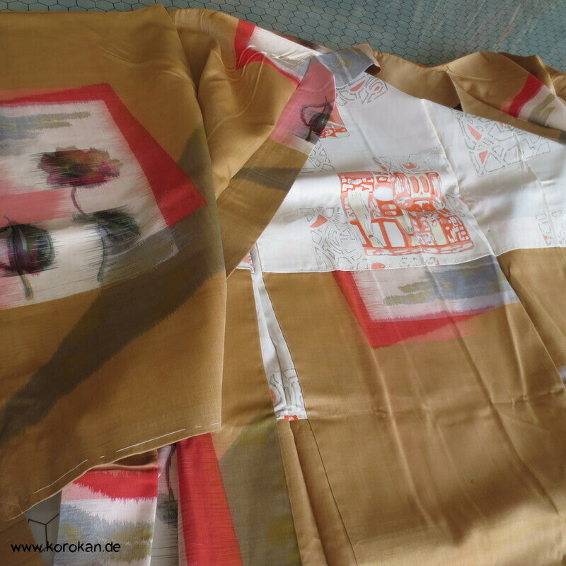 abtrakte Blumen Shikishi Meisen modernistische Haori