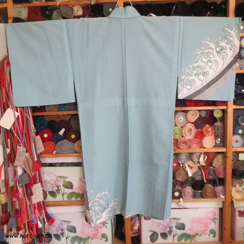 wilde Wellenkämme Hitoe Hakama Ue kurzer Kimono
