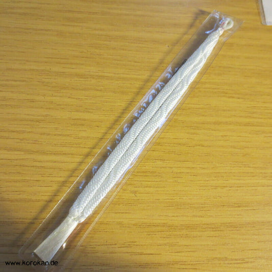 Haori Himo - Seide. weiß Wellenflechtung