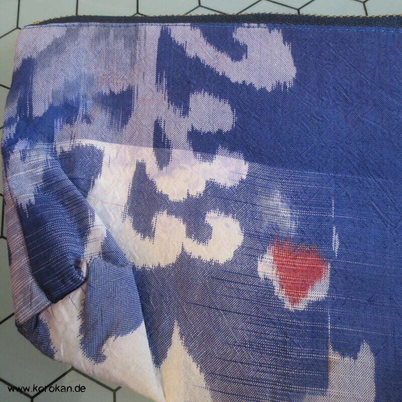 japanische Upcycling Meisen Tasche mit Reißverschluss, Varianten