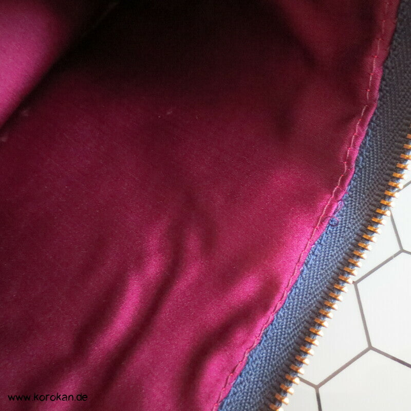 japanische Upcycling Meisen Tasche mit Reißverschluss, Varianten