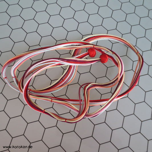 bunte mehrere Schnüre Obijime, Knubbelknoten statt Troddel