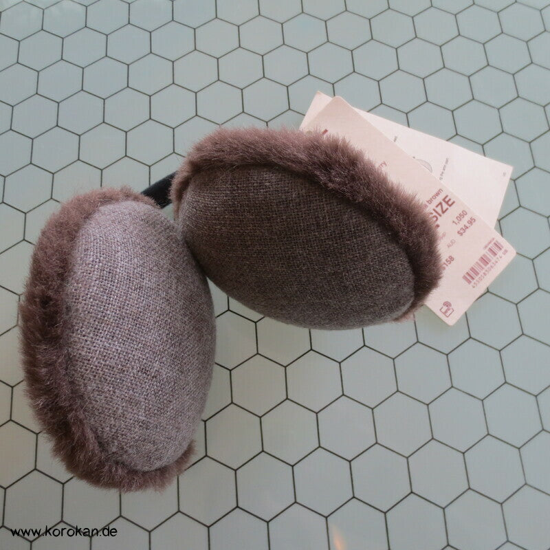 Muji Earmuffs, braun, Wolle / Acryl, mit Bügel
