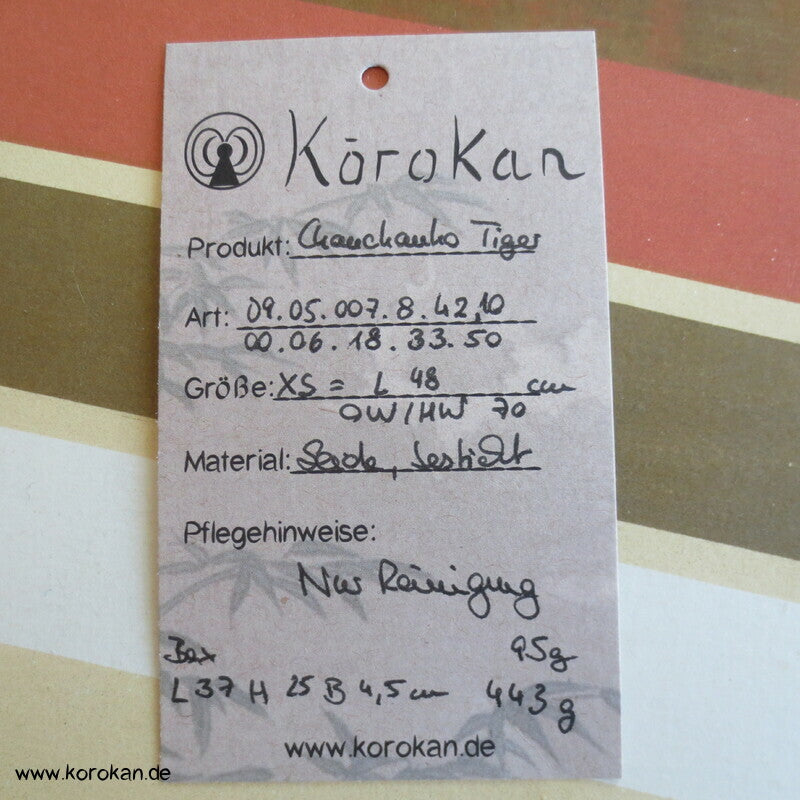 japanische Säuglings Chanchanko gefütterte Weste, gestickter Spielzeugtiger