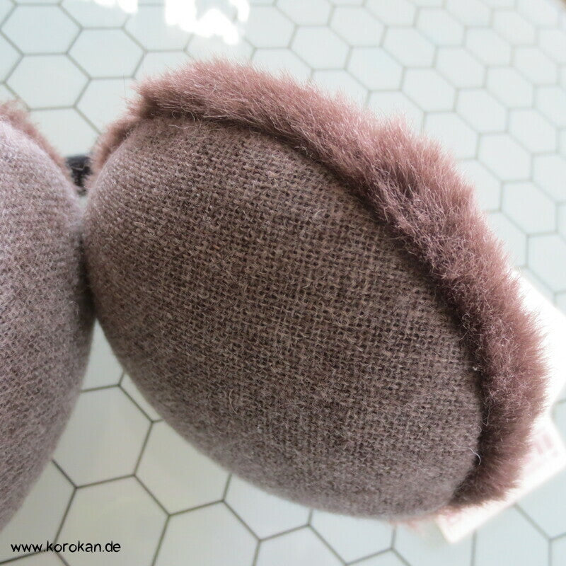 Muji Earmuffs, braun, Wolle / Acryl, mit Bügel