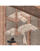 japanische Juban Kimono - Futterseidenstoffe - Korokan