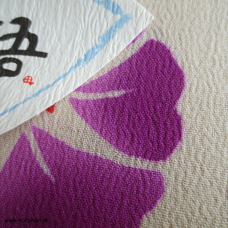 japanische Asagao Prachtwinden Yukata Kimono Baumwoll Krepp Stoffrolle