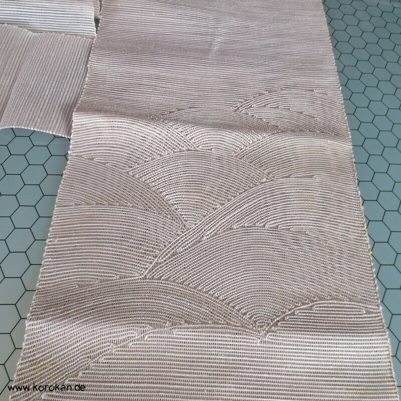 Segaiha Naturwellen Sommer Nagoya / Fukuro Obi grobgewebte Seide