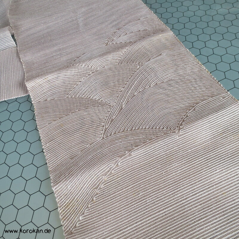 Segaiha Naturwellen Sommer Nagoya / Fukuro Obi grobgewebte Seide