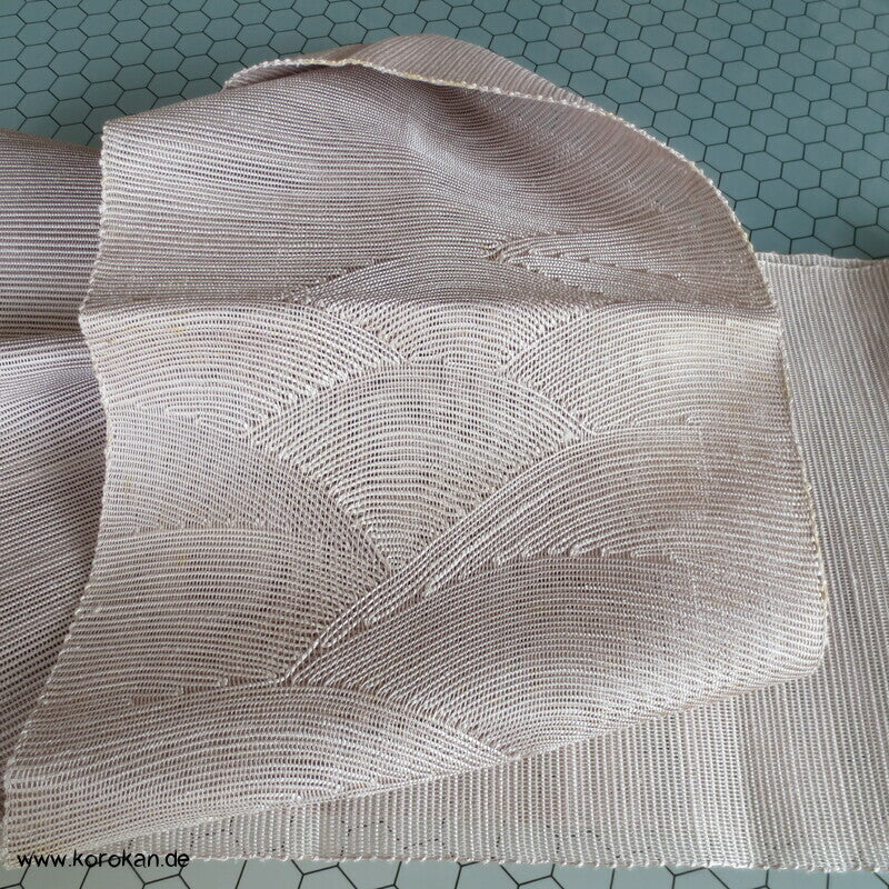Segaiha Naturwellen Sommer Nagoya / Fukuro Obi grobgewebte Seide