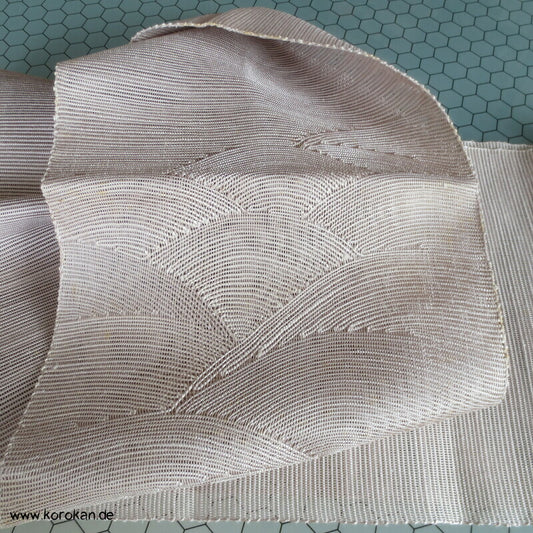 Segaiha Naturwellen Sommer Nagoya / Fukuro Obi grobgewebte Seide