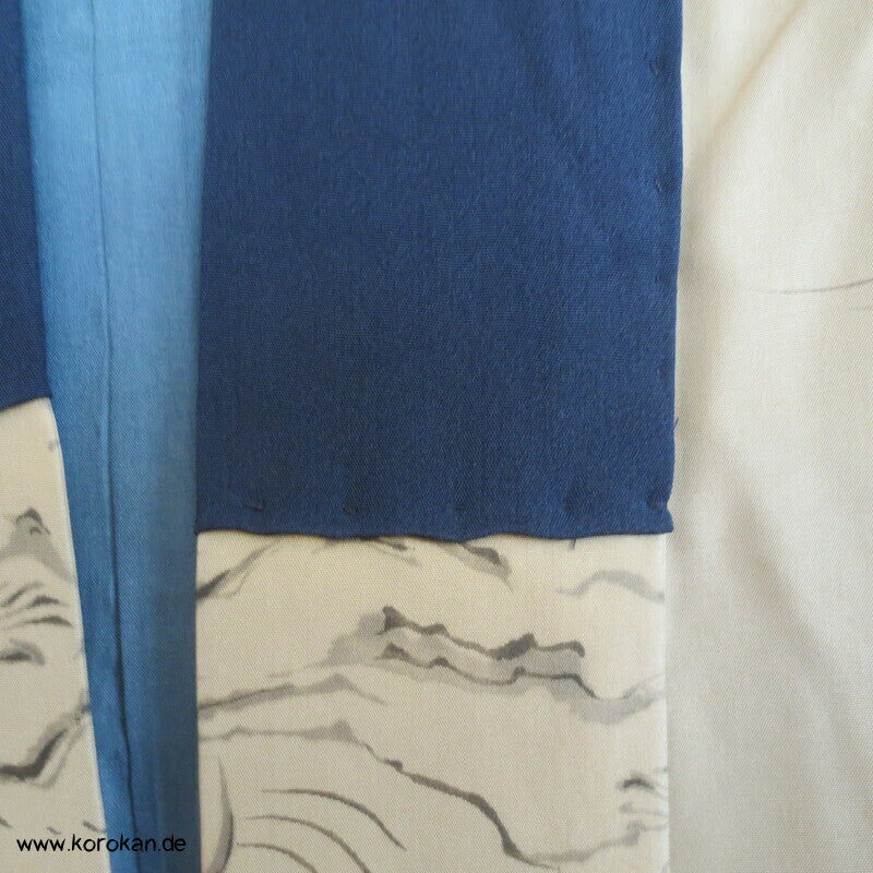 antikes Manga Muster Juban Männer Unter Kimono, Seide