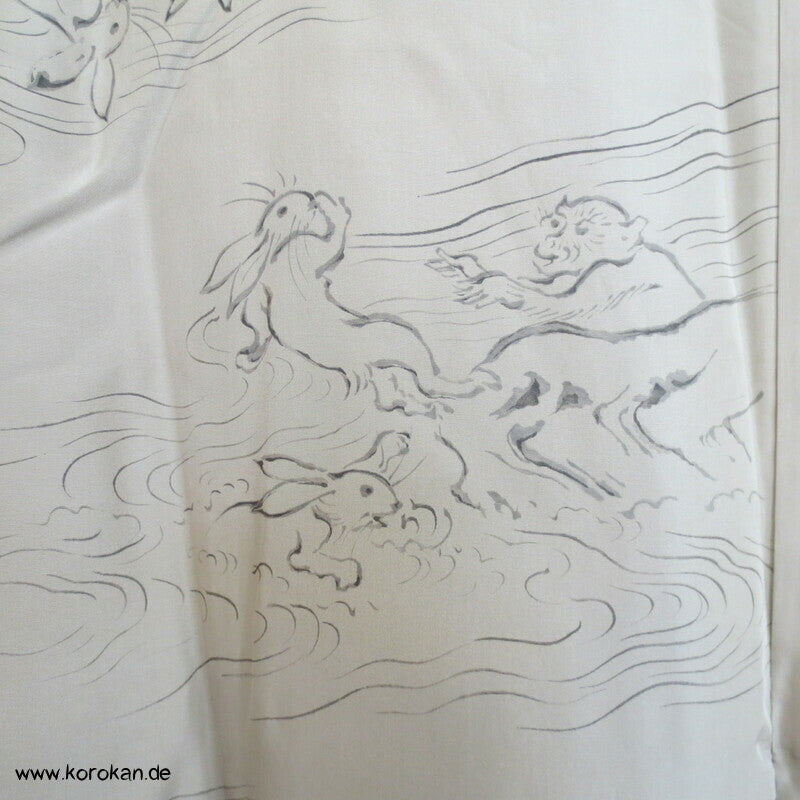 antikes Manga Muster Juban Männer Unter Kimono, Seide