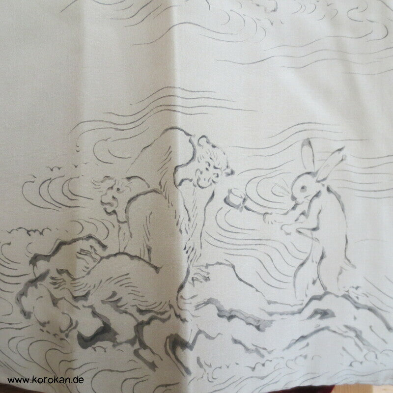 antikes Manga Muster Juban Männer Unter Kimono, Seide
