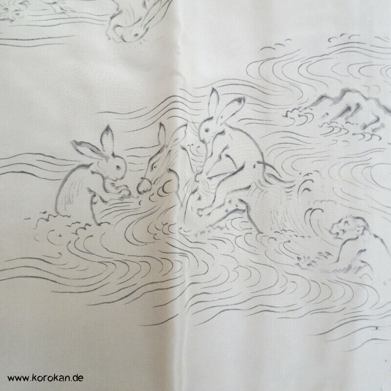 antikes Manga Muster Juban Männer Unter Kimono, Seide