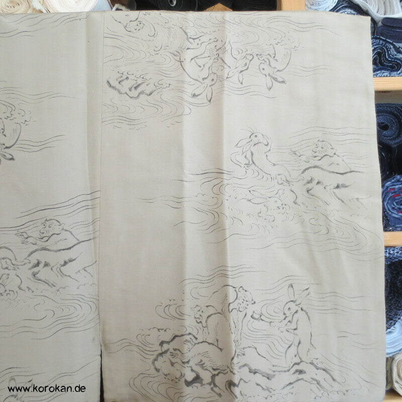 antikes Manga Muster Juban Männer Unter Kimono, Seide