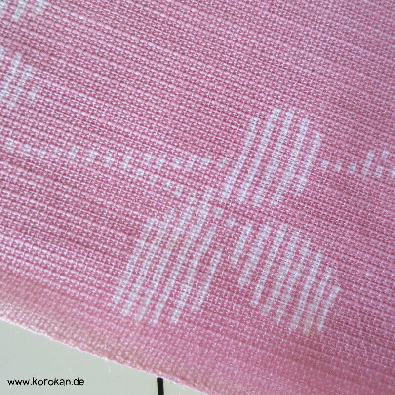 japanische Ballonblumen auf rosa Yukata Kimono Hanf / Baumwolle