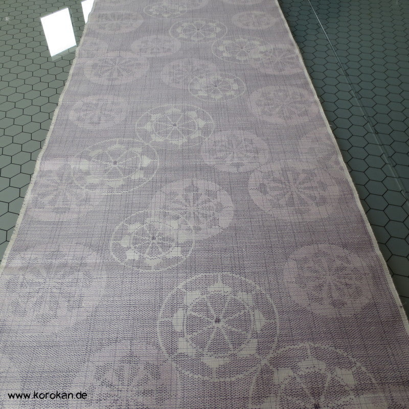 Genji Wheel - Wasserrad Kasuri Tsumugi Kimono Seide