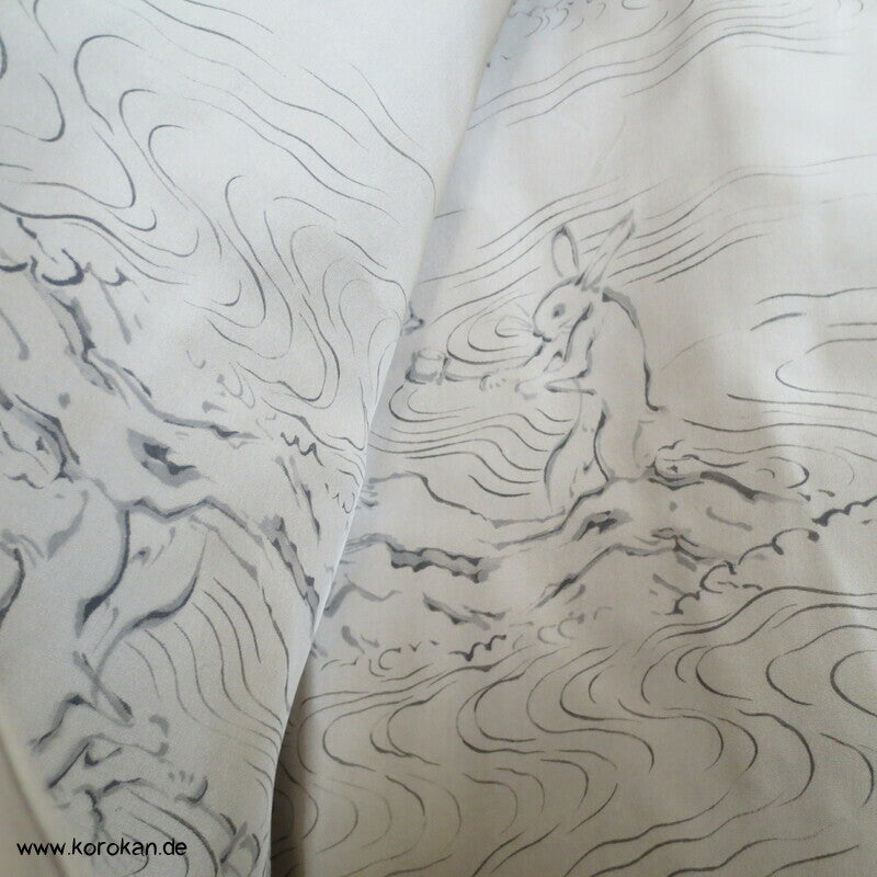 antikes Manga Muster Juban Männer Unter Kimono, Seide